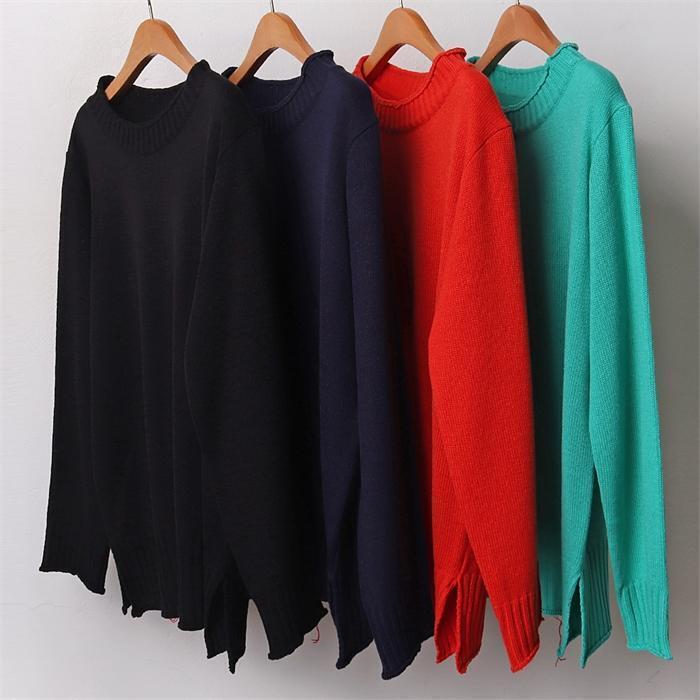 강물처럼 [강물처럼]빅사이즈사랑해요 B822L202 롤링시보리트임롱니트 EB (8100956A)