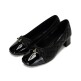 [포멜카멜레][포멜카멜레] 에바 퀼팅 펌프스 BLACK 4cm (FKG1F1SP027Z1)