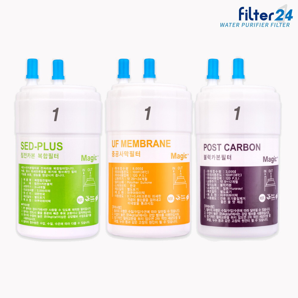 필터24 SK매직 WPU-A701CREWG 정수기필터 호환 전체세트 [4인치 1+1+1]