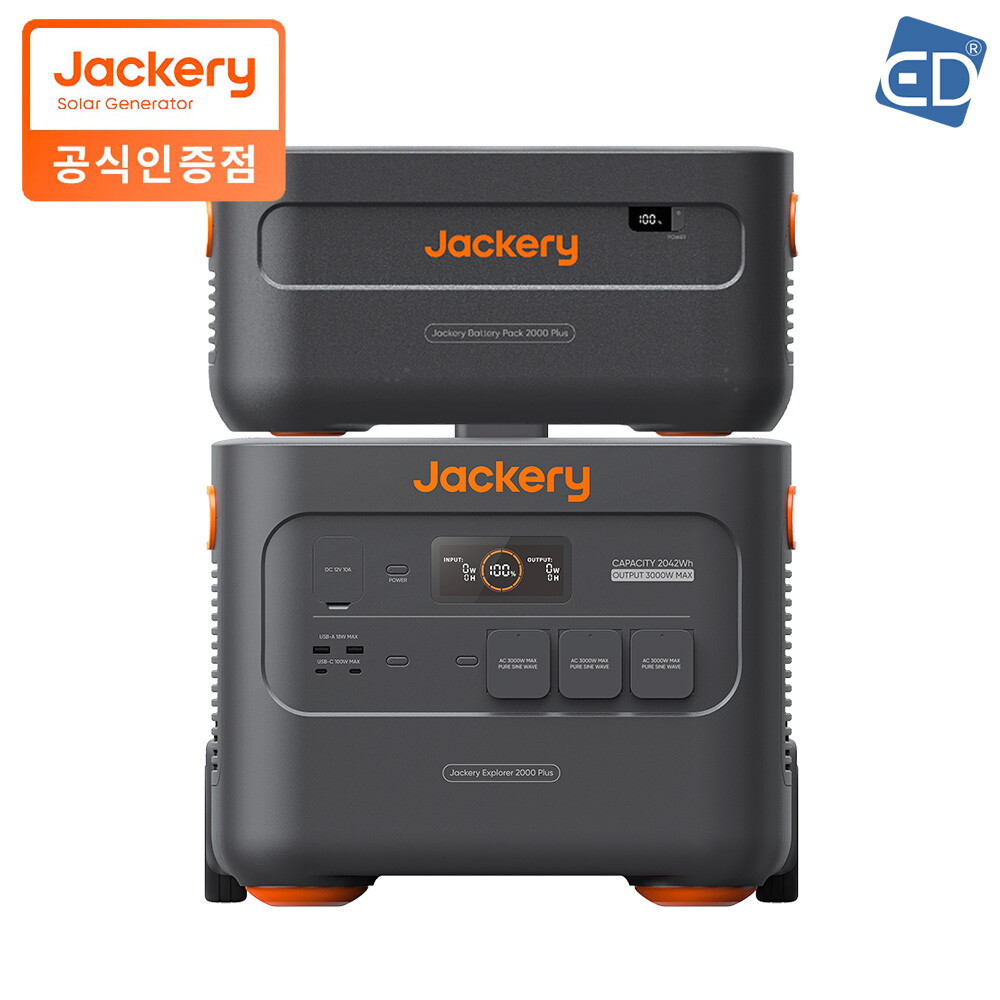 잭커리 [JACKERY] 잭커리 2000Plus + 확장 배터리 휴대용 인산철 파워뱅크 캠핑용 배터리