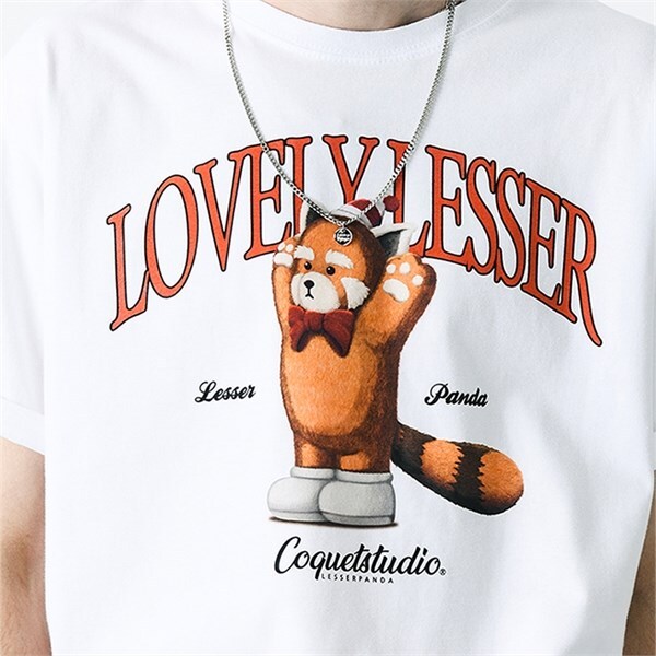 코케트스튜디오 [하프클럽/코케트스튜디오]러블리 레서 팬다 T