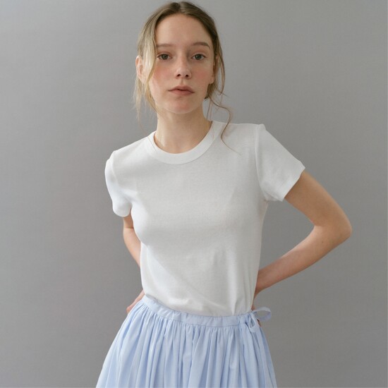[블랭크공삼][블랭크03] organic cotton rib t-shirt (5colors)