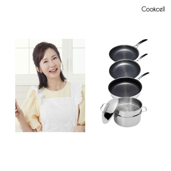 ★인기★ 블랙큐브 더블코팅 IH 스텐 프라이팬 세트