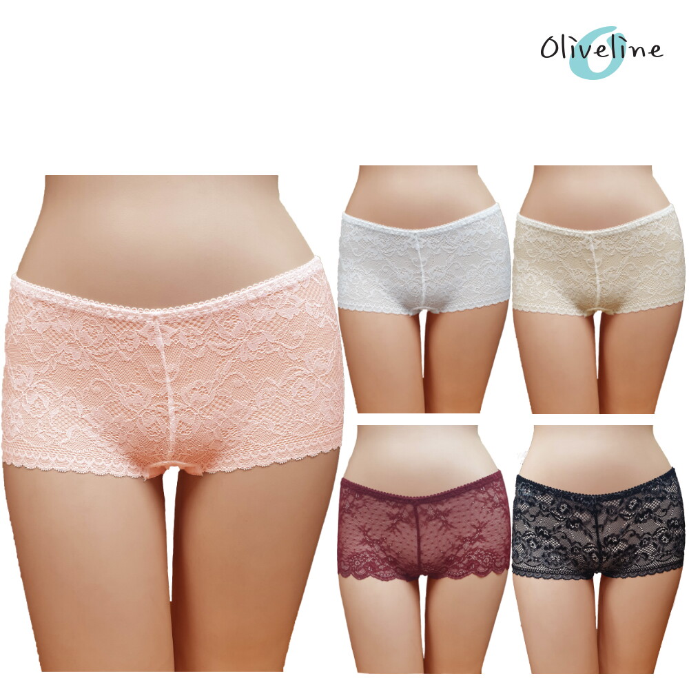(주)혜진 올리브라인 [무료배송]올리브라인009 여성 사각 레이스팬티 5종(90~105)