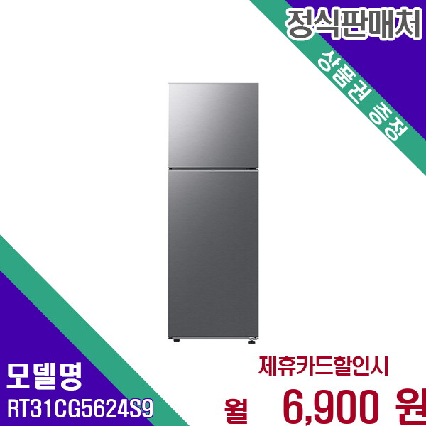 삼성전자 [렌탈]삼성 삼성 298L 2도어 냉장고 넉넉한 수납공간 RT31CG5624S9 60개월 19900/60개월 의무사용