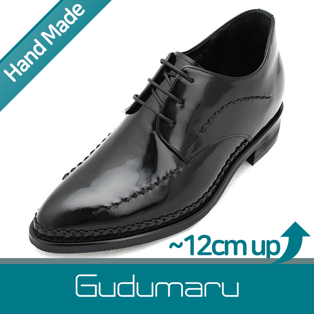 ㈜포드커머스 구두마루 3.5cm~12cm 키높이 조절가능 천연면피소가죽 맞춤수제화 DS-22331(BK)