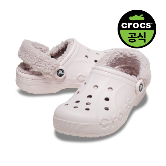[크록스]크록스공식 성인 BAYA LINED FUZZ STRAP CLOG BPK (25FUCL206633)