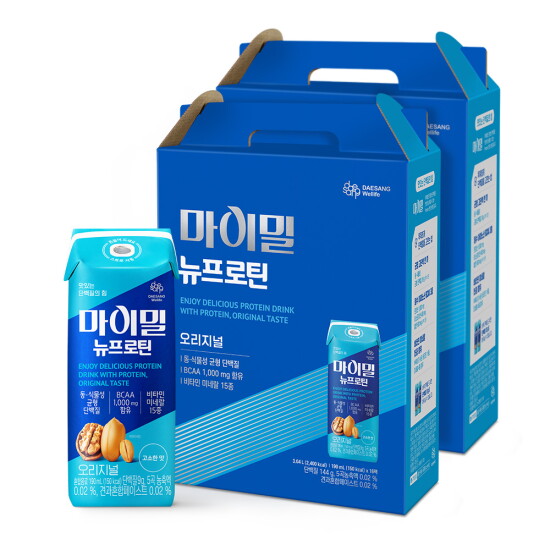 [대상웰라이프][대상웰라이프]마이밀 마시는 뉴프로틴 오리지널맛/딥초코맛 (190mlx16팩) 2박스 (총 32팩)