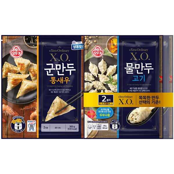 오뚜기 오뚜기 XO 통새우군만두 300g 2봉 + 물만두 378g 2봉