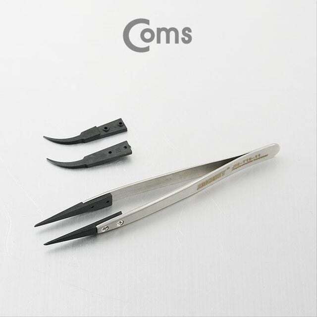 지오벤처스 정전기 방지 핀셋 굽은 타입 JM-T10-11 ESD 전자기기