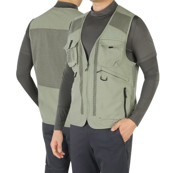 인코디 [하프클럽/인코디]버팔로 멀티포켓 쿨메쉬 망사조끼 남성 등산복 작업복 조끼 VSBF-303