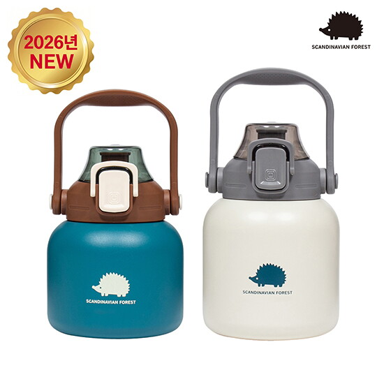 [스칸디나비안포레스트][혼합 세트]NEW 빅핸들 316 텀블러 2종(피코크그린 600ml+아이보리 800ml)