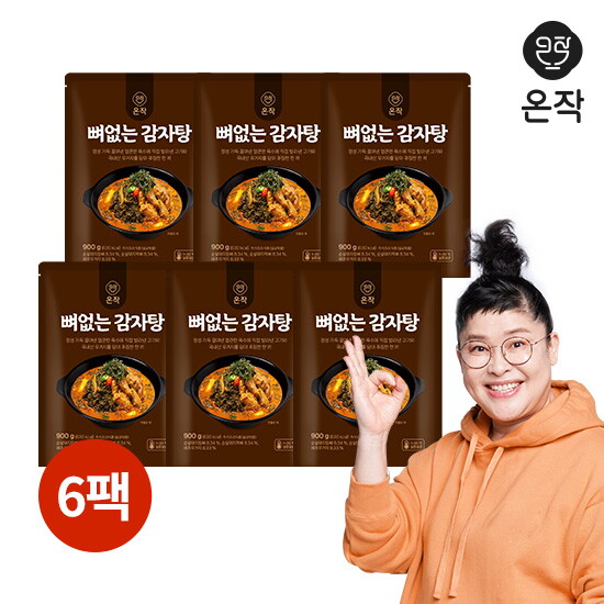 [온작]온작 뼈없는 감자탕 900g 6팩