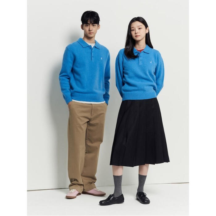 빈폴 [빈폴멘] 푸즈예티 칼라넥 니트  블루 (BC5X51C60P)