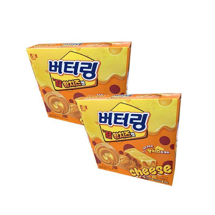 생산자:제조사 : 훼미리식품  유통사 : 해태제과식품 / 소재지:전북특별자치도 전주시 덕진구 팔과정로 216 셀러허브 식품 버터링 딥 황치즈맛 155g 2각