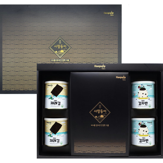 해풀잎 양명 사랑둥이 선물세트 2호(재래김전장20g*6ea +캔재래김30g*2ea+캔돌자반50g*2ea)