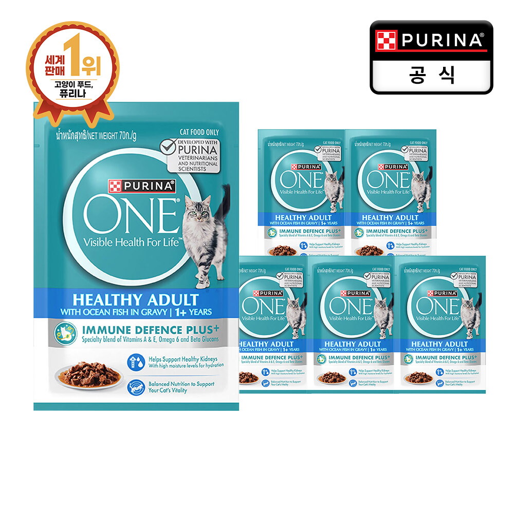 기타 퓨리나 원 캣 파우치 성묘용 청정 바다 생선 70g x 6개