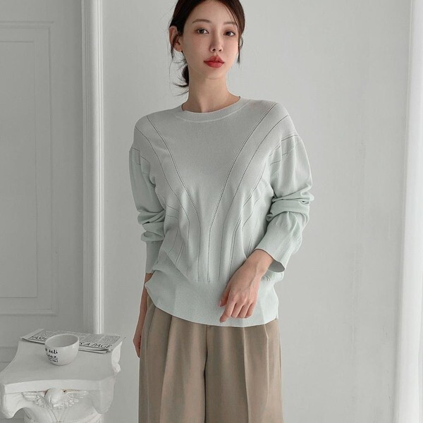 주식회사 미라클세븐 신상오픈런 [하프클럽/신상오픈런]큰프리 비스코스 여성 스웨터 롱슬리브 스카시 소프트