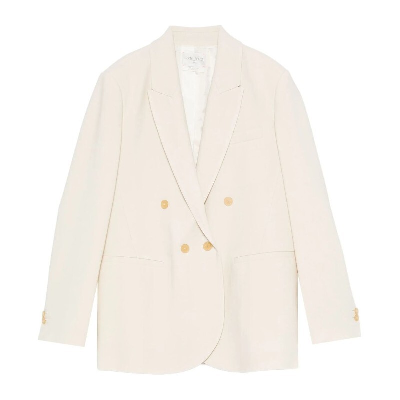 FORTE FORTE 포르테포르테 포르테포르테 울 비스코스 트윌 더블브레스트 블레이저 14048 F48A0 F48A 0