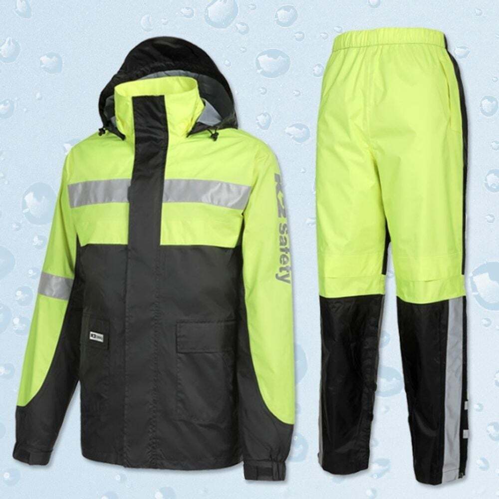 지오벤처스 K2 세이프티 우의 우비 비옷 작업복 방수복 투피스 남자우비 판초우의