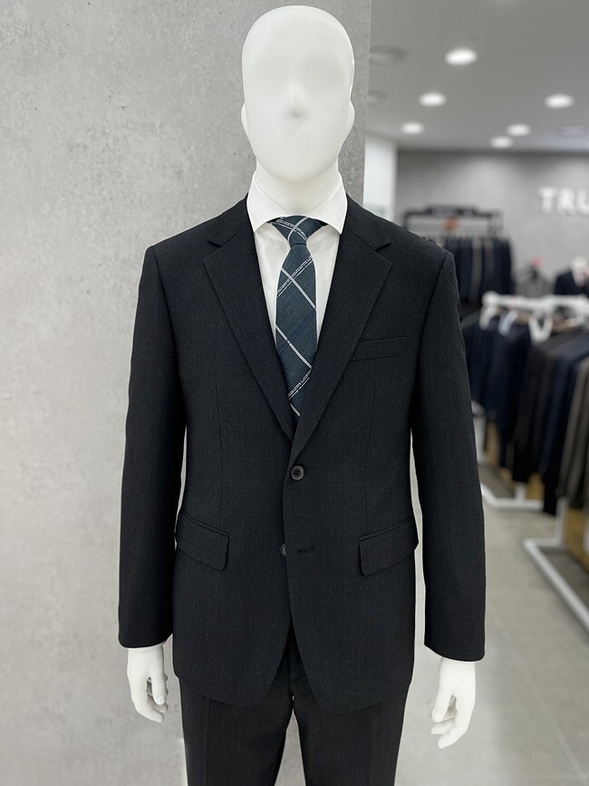 트루젠 (패플) [트루젠]정장세트 20만원대 ▶ 남성 베이직핏 3계절 면접 출퇴근용 밀드가공 기본 차콜 정장 세트 양복_JK