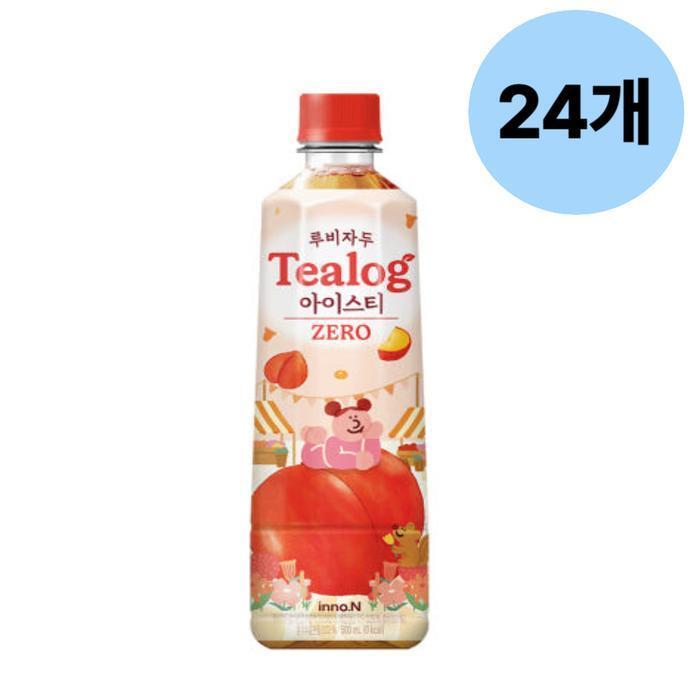 inno.N 셀러허브 식품 티로그 루비자두 제로 아이스티 달콤 녹차 500ml 24개