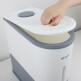 [키친아트][S] 키친아트 허브 슬림형 원터치 10kg 쌀보관통 KR-KG10 / 쌀통 쌀독 잡곡통 시리얼 보관용기