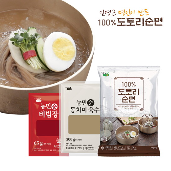 [김영근]김영근 명인 도토리 순면150g 16팩 + 순 동치미육수 8팩 + 순 비빔장 8팩
