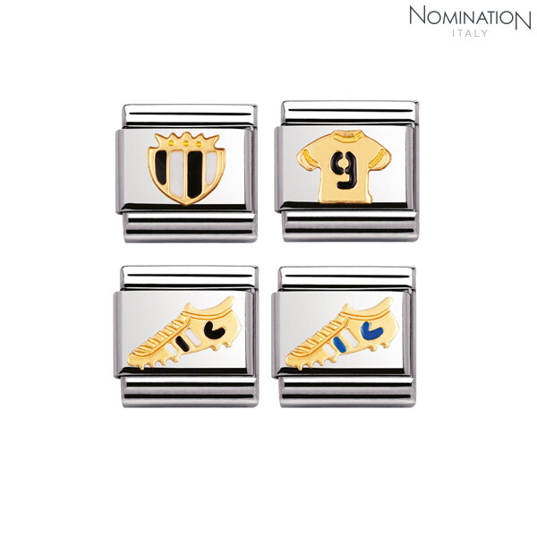 노미네이션 노미네이션 컴포저블 클래식 이탈리아 축구 에나멜 18K 골드 링크 030204 풋볼 여자팔찌 남자팔찌 커플팔찌 브랜드팔찌선물