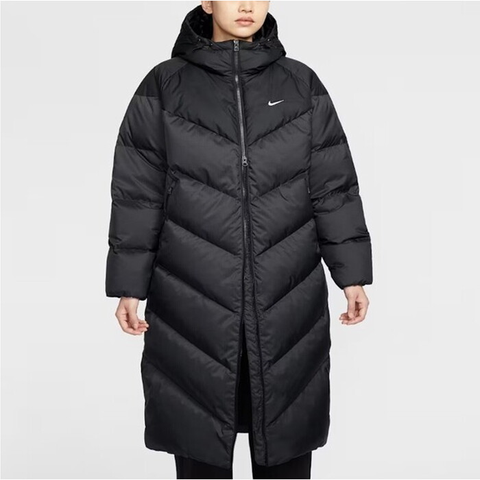 나이키 나이키 [국내매장판]나이키 우먼즈 NSW 윈드 푸퍼 스톰핏 루즈 후드 다운 파카 블랙 세일 HV5237-010 롱패딩