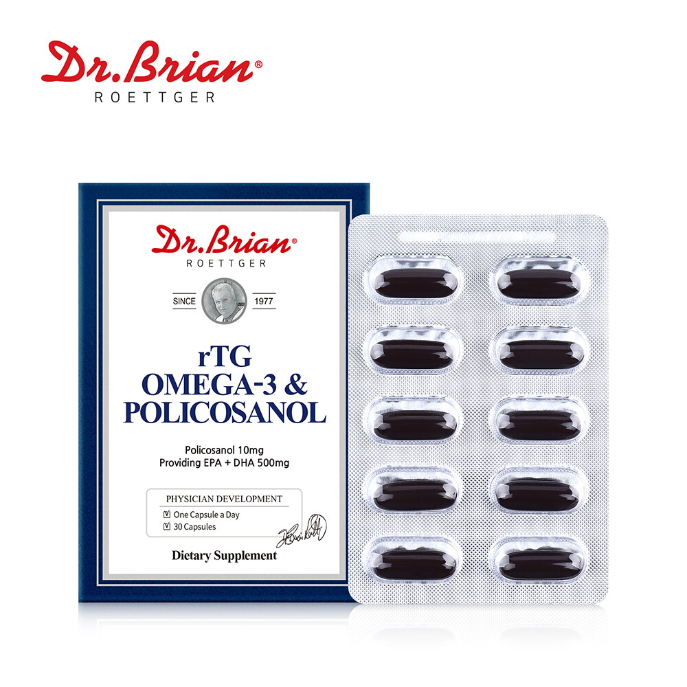 닥터브라이언 [직구] 닥터브라이언 폴리코사놀 앤 알티지(rTG) 오메가3(1개월분)