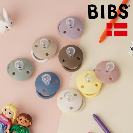BIBS 빕스 디럭스 실리콘 노리개 젖꼭지 + 보관 케이스 3팩