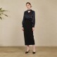 [누브][정상가 65000원][누브] Back Slit Slim fit Skirt - Black