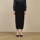 [누브][정상가 65000원][누브] Back Slit Slim fit Skirt - Black