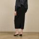 [누브][정상가 65000원][누브] Back Slit Slim fit Skirt - Black