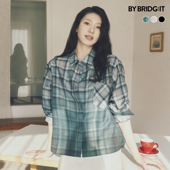[바이브리짓]○ 26SS 시어 체크 셔츠 3종