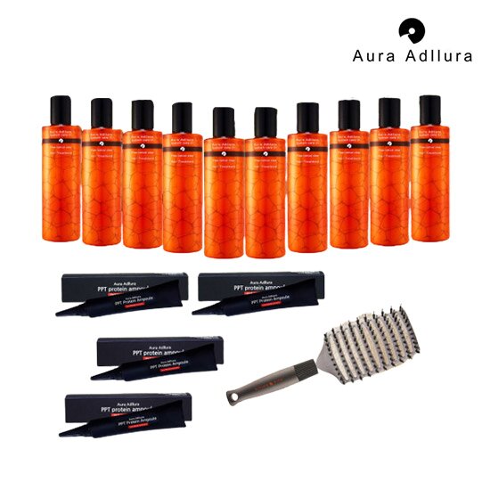 [매니아 패키지]프리미엄 살롱 케어 트리트먼트 (트리트먼트250ml X 10ea + 피피티 앰플10ml X 6ea + 트리트먼트 파우치 5ml X 4ea + 브러쉬)