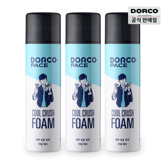 [도루코] 페이스 쿨 크러쉬 쉐이빙폼 대용량 250mlx3개
