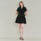 [누브][정상가 218000원][누브] Tweed Double Button Dress -  Black