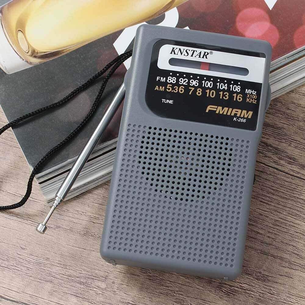 에이치플러스몰 그레이 휴대용 라디오 아날로그 어르신 낚시 캠핑