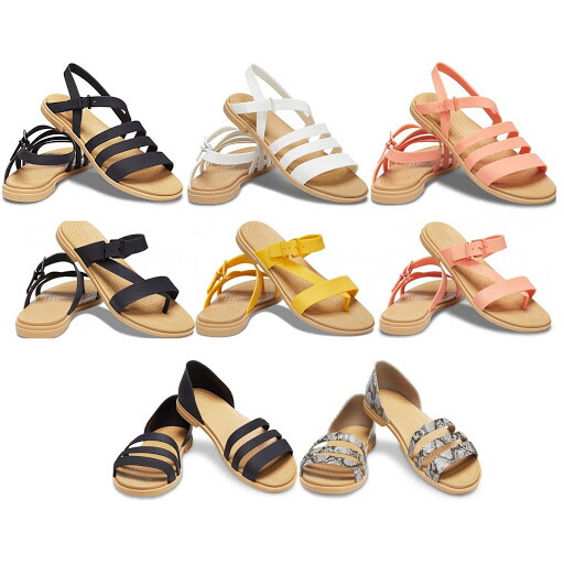 크록스 크록스 [크록스] 여성 툴룸 샌들 플랫슈즈 / 블랙 머쉬룸 오이스터 블루 / 크록스샌들 플랫슈즈 206107 206109