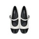[포멜카멜레][포멜카멜레] 메리제인 콤비 화이트 플랫 2CM (FJY1F1SP807W1)