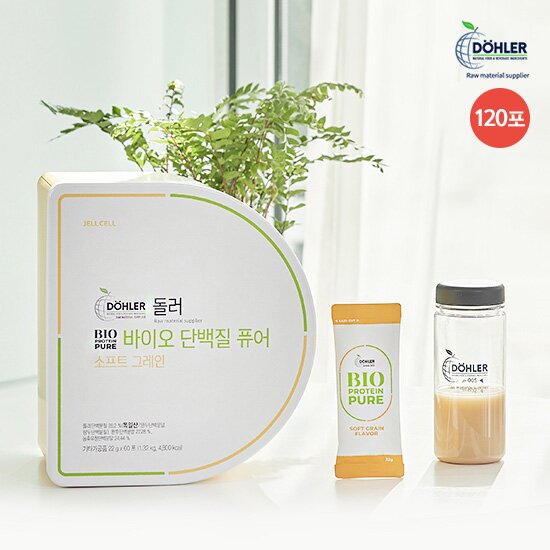 [업그레이드]돌러 바이오 단백질 120포(소프트 그레인맛 2통 + 보틀 1병)