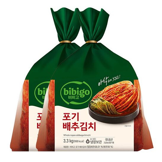 [비비고](CJ제일제당) 비비고 포기배추김치 3.3KG*2봉