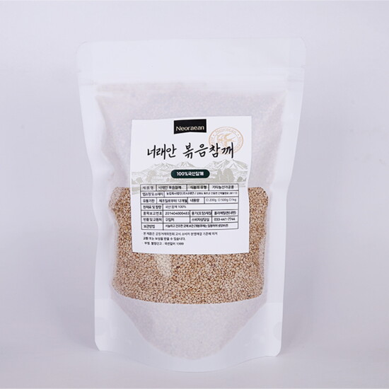 [알뜰총각][알뜰총각][300g] 너래안 100% 국내산 참깨 볶음참깨 300g(지퍼백 파우치)