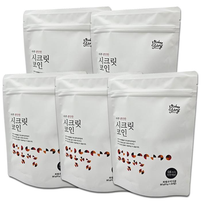 셀러허브 식품 키친스토리 아주 편안한 시크릿코인 4g x 20개입 x 5박스 TWL