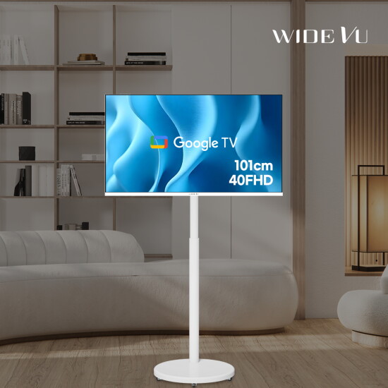 [와이드뷰][와이드무빙뷰] 화이트에디션 삼탠바이미V3 셋트 101cm(40인치) FHD 스마트 이동식 TV 중소바이미