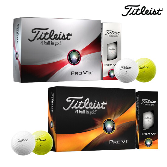 [타이틀리스트][아쿠쉬네트코리아정품] 타이틀리스트 신제품 PRO V1 / PRO V1X 골프공 (4색)