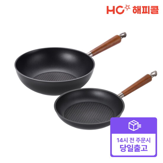 [해피콜][빠른배송]해피콜 그래핀 IH 후라이팬 2종(팬24+궁중팬28)