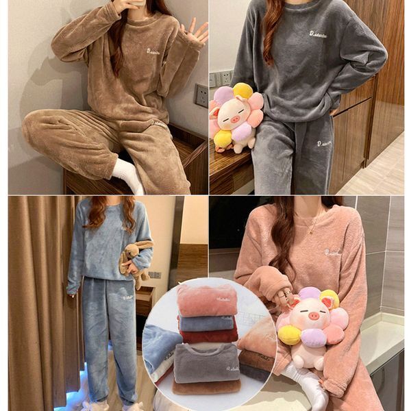 주식회사 와이유엠 비비드글램 [하프클럽/비비드글램]루즈썸 수면 세트 6color 겨울 잠옷 / 수면바지 티셔츠 / 파자마 극세사 빅사이즈 홈웨어